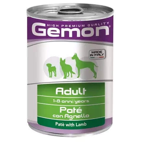 Gemon Консервы Dog Adult Pate Lamb Паштет с ягненком для взрослых собак, 400г