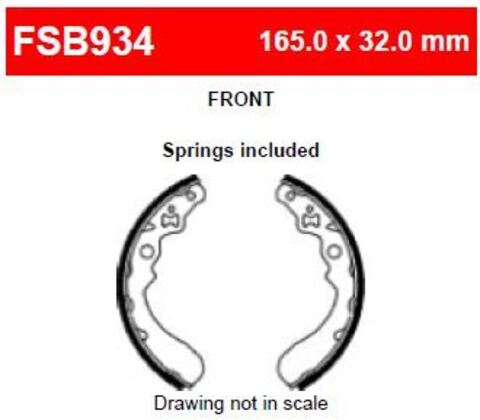 FSB934 Тормозные колодки барабанные MOTO, коробка 2 шт