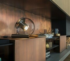 Лампа настольная Globe OLUCE бронза/стекло  300х300х320h