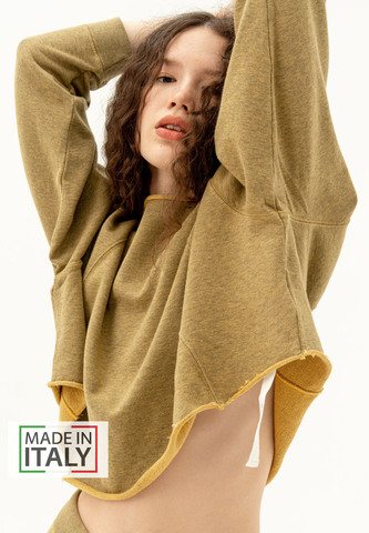 Свитшот оверсайз Bowery NYC Crop Honey