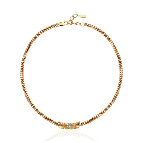 Колье-цепь OPEN YOUR HEART позолота с Топазом