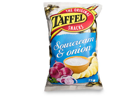 Картофельные чипсы со вкусом сметаны и лука Taffel, 75г