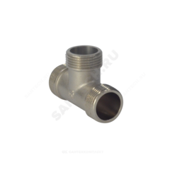 Тройник латунь никель Ду 25 (1") НР/НР/НР SantechSystems