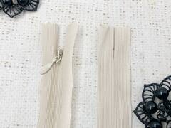 Молнии потайные, L 55 см, бежевый