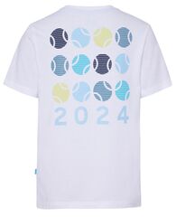 Детская теннисная футболка Australian Open Boys T-Shirt Tennis Ball 2024 - white