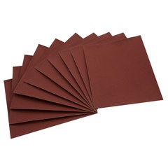 756067 Шлифлист на бумажной основе, P 80, 230 х 280 мм, 10 шт., влагостойкий// Сибртех