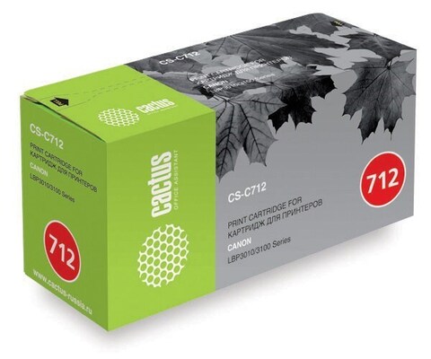 Картридж лазерный Cactus CS-C712S 712 черный (1500стр.) для Canon LBP-3010/3020