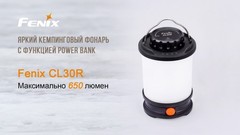 Кемпинговый фонарь Fenix CL30R (черный, серый)