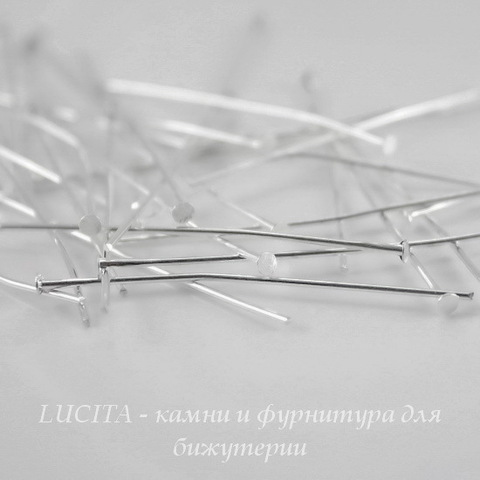 Комплект пинов - гвоздиков (цвет - серебро) 40x0,8 мм, примерно 400 штук ()