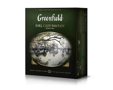 Чай черный в пакетиках из фольги Greenfield Earl Grey Fantasy, 100 пак/уп