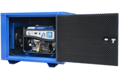 Бензогенератор трехфазный TSS SGG 7500E3A в кожухе МК-1.1 - [7.5 кВт / 13.5 А] эл. старт, АКБ, выход для АВР