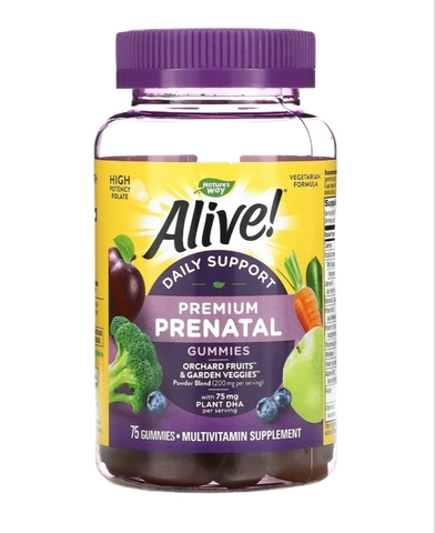 Nature's Way, Alive! Витамины для беременных в мармеладках, 75 шт