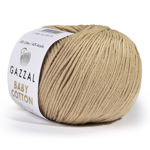 Пряжа Gazzal Baby Cotton 3424 беж