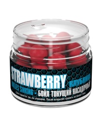 Бойлы насадочные тонущие Sonik Baits STRAWBERRY 14мм 90мл (Клубника)