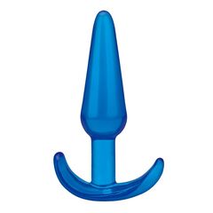 Голубая анальная пробка Slim Tapered Butt Plug - 10,8 см. - 