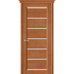 Купить Межкомнатная дверь массив сосны М2 светлый лак остеклённая