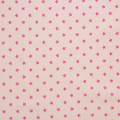 Ткань хлопковая яркие звезды  на розовом, отрез 50*80 см