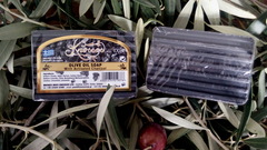 Натуральное оливковое мыло с активированным углем массажное Knossos 100 гр