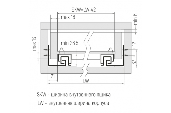 Направляющие скрытого монтажа с доводчиком схема установки