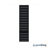 Apple Watch Leather Link 45mm Midnight - S/M (130–160mm)