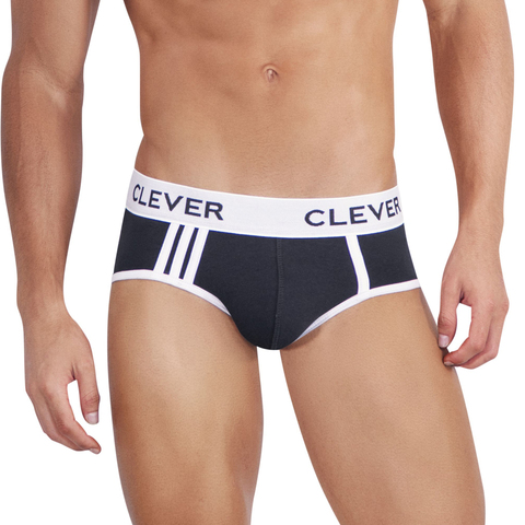 Мужские трусы брифы черные Clever CLEVER PIPING BRIEF 500111