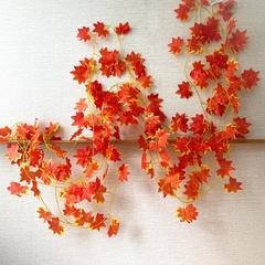 Кленовые листья, осенние искусственные, лиана 2,35 метра, листья около 6,5*7 см, набор 6 шт.