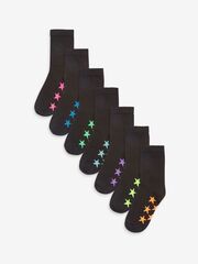 Носки хлопковые для мальчика Next A96-864, 7 шт., Черный