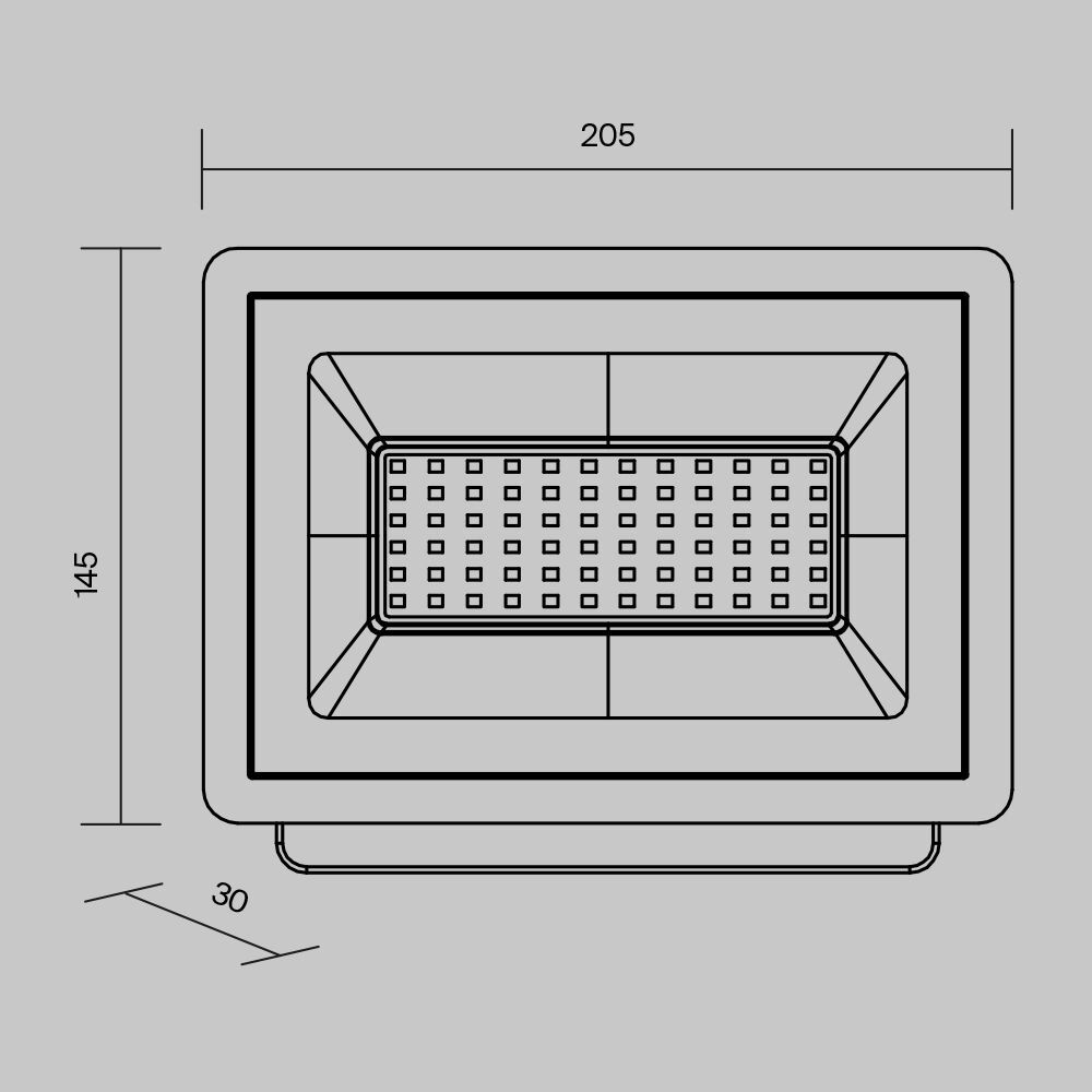 Прожектор светодиодный Maytoni Flood 50W 4000K FL001-L50B4K