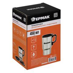 Термокружка автомобильная с подогревом ЕРМАК