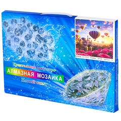
          Алмазная мозаика Alingar, на подрамнике, с полным заполнением, (глянц) дизайн рамка, 30х40 см, 20 цветов, "Парад воздущных шаров"