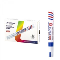 
          Маркер - краска, Alingar, синий, пулевидный, 2-4 мм, 12 шт/уп