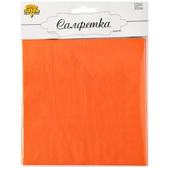 Салфетки однотонные, Оранжевый, 33 см, 12 шт.