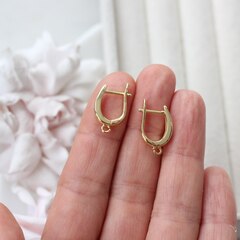 Швензы 14*4 мм с английским замком, позолота, Ш115