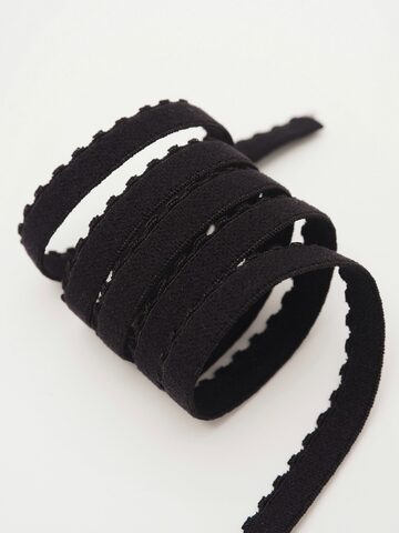 Резинка бельевая ажурная цвет черный ширина 8 мм с учетом фестона