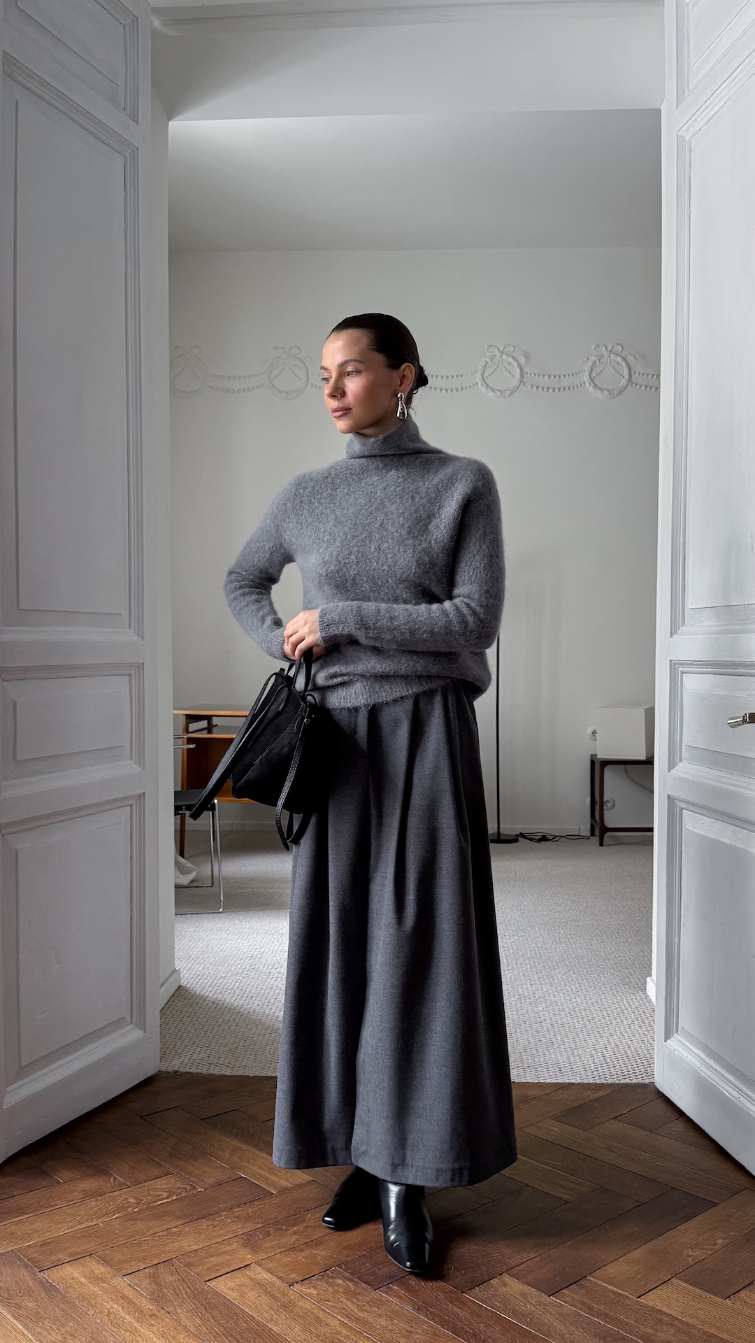 Свитер из virgin шерсти и альпаки с горлом стойкой PREMIUM QUALITY