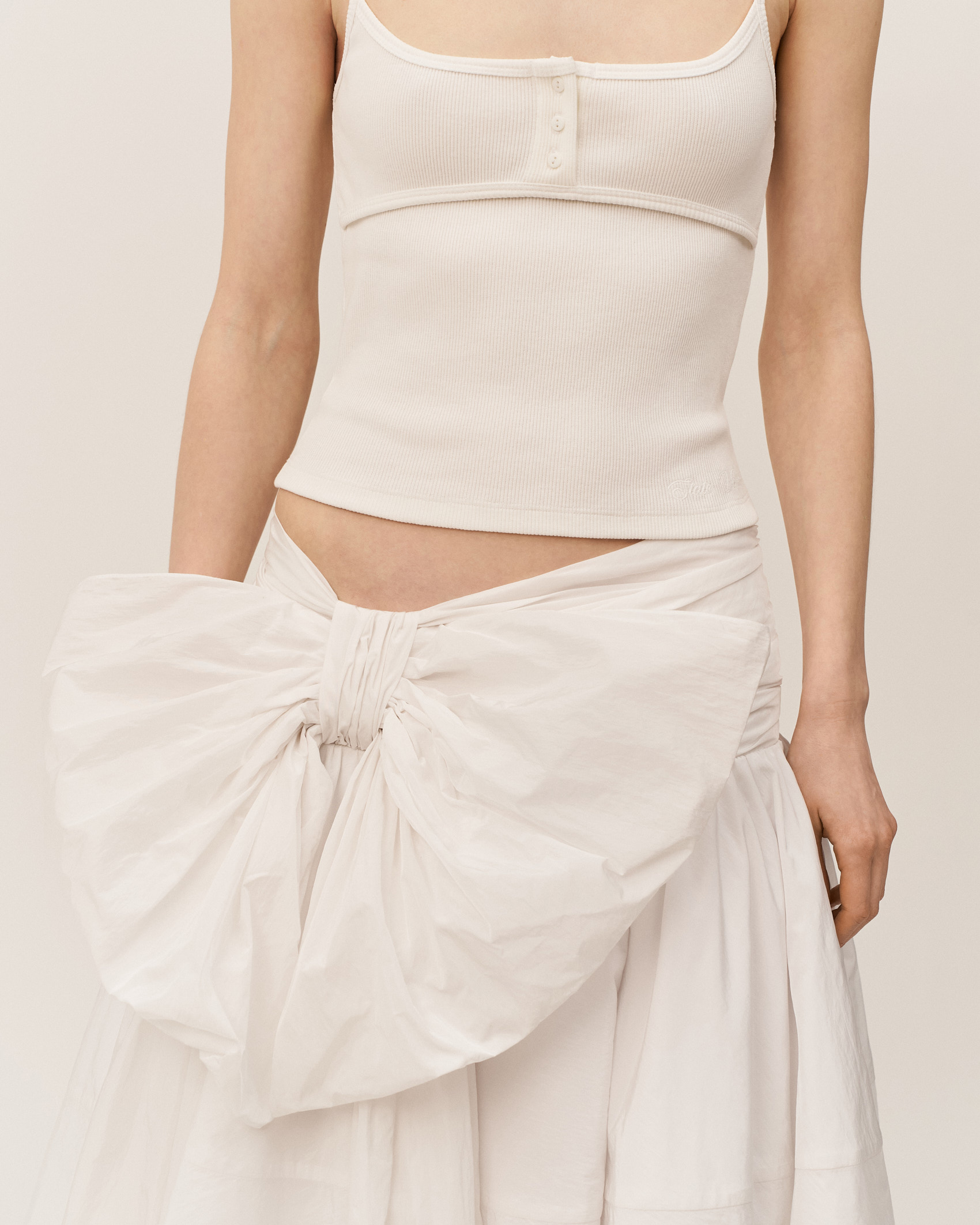 Хлопковый топ на пуговицах