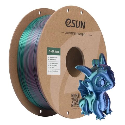 Пластик для 3D-печати eSUN PLA-Silk Mystic, 1,75 мм, 1 кг, красный/зелёный/синий, PLA-SKMC175S-RGU1Y1