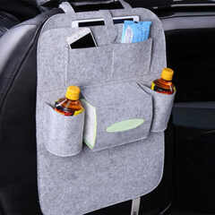 Органайзер для спинки сиденья авто Vehicle Mounted Storage Bag, цвет светло-серый
