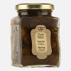 La Sultane de Saba Черное мыло  для лица и тела c арганом и эвкалиптом, 300 мл