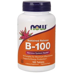 Now Foods, B-100, с замедленным высвобождением, 100 таблеток