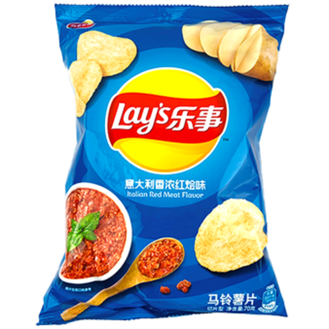 Чипсы Lay's Italian red meat Китай 70 гр