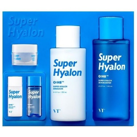 VT Cosmetics Super Hyalon Skin Care Set набор увлажняющих средств с 8 типами гиалуроновой кислоты