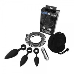 Анальные вибровтулки Bathmate Anal Training Plugs с вибропулей, набор 3 шт