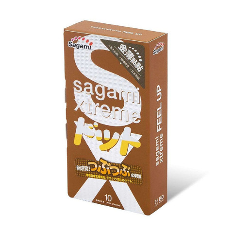 Sagami Xtreme Feel UP 10шт. Презервативы латексные, усиливающие ощущения