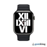 Apple Watch Leather Link 45mm Midnight - S/M (130–160mm)