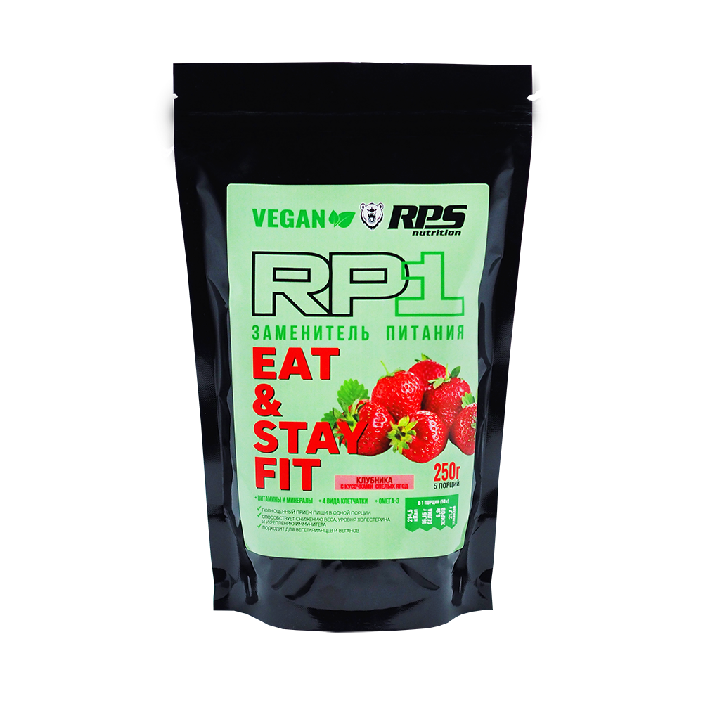 EAT AND STAY FIT VEGAN ЗАМЕНИТЕЛЬ ПИТАНИЯ RPS NUTRITION 250г ПАКЕТ ...