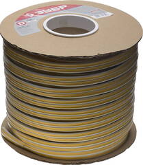 ЗУБР 150 м, D-профиль, размер 9 х 8 мм, белый, самоклеящийся резиновый уплотнитель (40920-150)