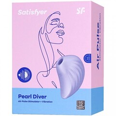 Вакуумный клиторальный стимулятор с вибрацией Pearl Diver Satisfyer сиреневый