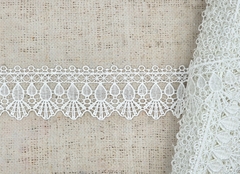 Кружево плетёное, ш. 5,5 см, молочный