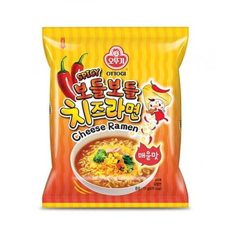 Лапша нежная с сыром острая Cheese Ramen Ottogi Корея, 111 г.
